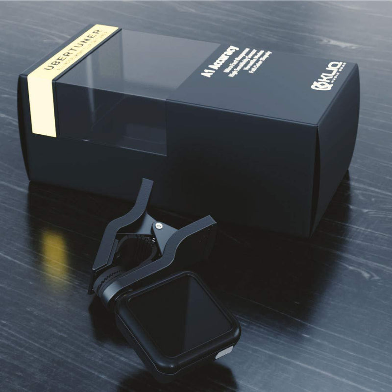 KLIQ UberTuner - Professional Clip-On Tuner for All Instruments (multi-key modes) - with Guitar, Ukulele, Violin, Bass & Chromatic Tuning Modes (also for Mandolin and Banjo)
