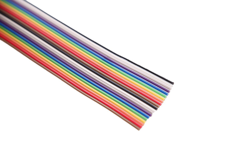 Eowpower 16.5Ft/5M 20Pin Rainbow Color Flat Ribbon Cable IDC Wire Cable