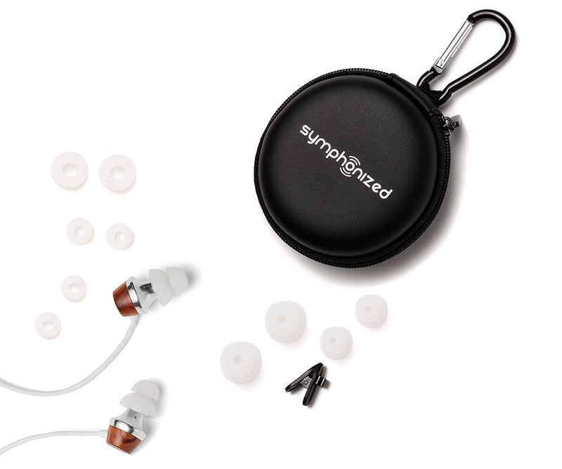 Symphonized ALN Premium Genuine Wood in-Ear Noise-isolating Headphones, Earbuds, Earphones with Mic (White) White