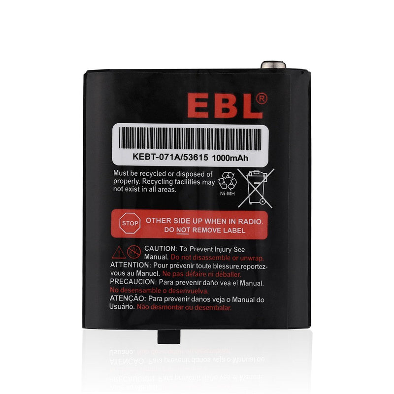 EBL 2 Packs 3.6V 1000mAh Two-Way Radio Rechargeable Batteries for 53615 KEBT-071A KEBT-071-B KEBT-071-C KEBT-071-D