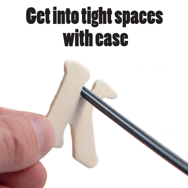 Keystone Cushioned Abrasive Sanding Twigs with Storage Jar Ideal for Woodworking Hobby Arts Crafts Models Mixed Grits and Lengths (300 Sanding Sticks)