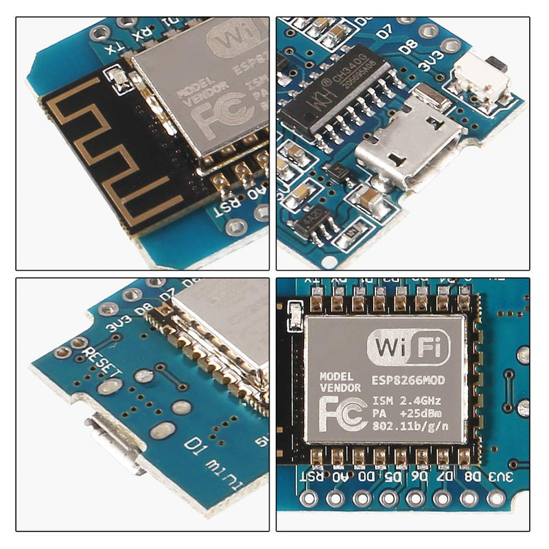 AITRIP D1 Mini WiFi Dev Board,Mini NodeMcu Lua 4M Bytes WLAN WiFi Internet Development Board Base on ESP8266 ESP-12F for Arduino, 100% Compatible with WeMos D1 Mini (Pack of 6) Pack of 6