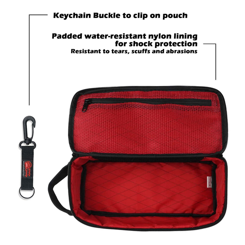 Rough Enough Small Tool Bag Portable Tool Box EDC Pouch Organizer with Handle, 12 Inch, Black, Cordura, Padded Water Resistant Base