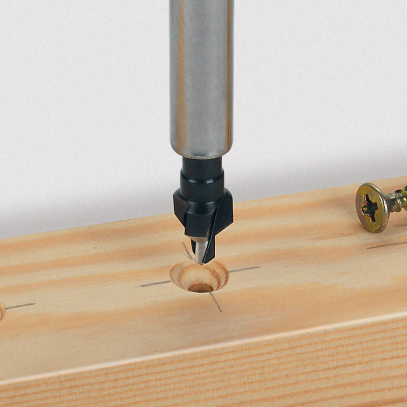 wolfcraft drill countersink WS Ø 3-8 mm I 2546000 I 2-in-1 product: pre-drill and countersink 8 mm