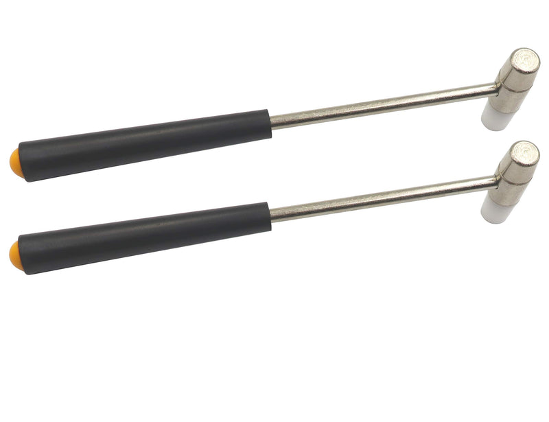 LBY 2-Pack Jewelers Dual Head Hammer, 11mm(.43'') Small Metal Hammer Black Handle Small Plastic Hammer Set, Non Slip Plastic Grip Perfect,for Leather Crafts Jewelry Hammer 11mm(.43'') Black Handle Small Hammer