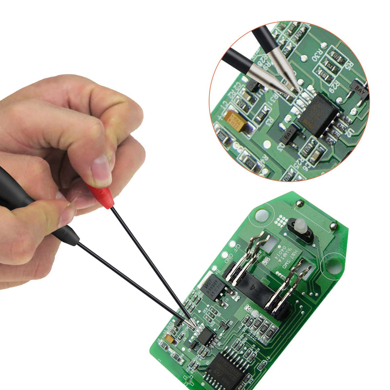 2 Pack 2mm Extended Needle Test Probes, 600V/10A Non-Destructive Multimeter Test Probe for Fluke Leads tl71 tl75 2pcs