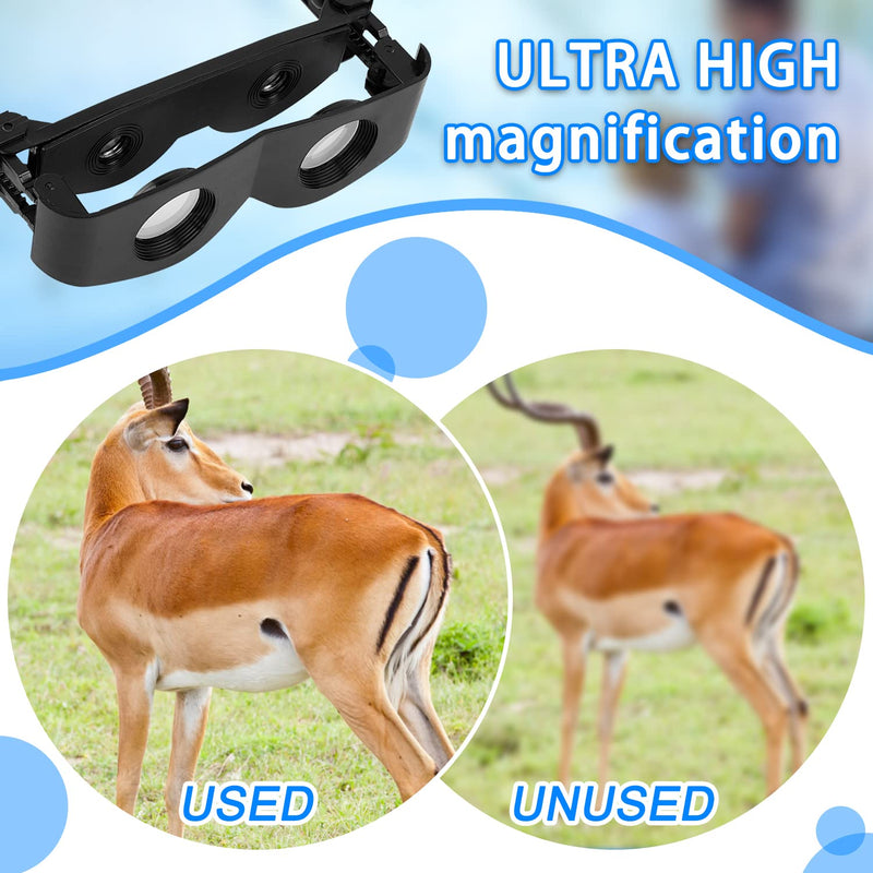 2 Pieces Hands-Free Binoculars Glasses, Wearable Binoculars Telescope for Hunting, Fishing, Theatre Concert, Outdoor Viewing