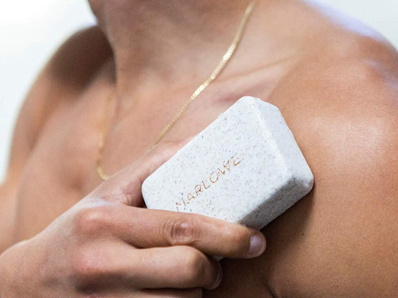 MARLOWE. No. 102 Men's Body Scrub Soap 7 oz | Earthy Oud Wood Scent | Best Exfoliating Bar for Men | Made with Natural Ingredients | Green Tea Extract | Updated Scent 7 Ounce (Pack of 1)