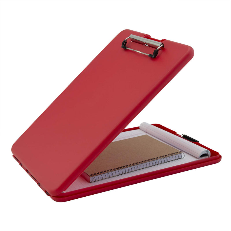 Saunders Slimmate Letter Size Storage Clipboard, Polypropylene, Red