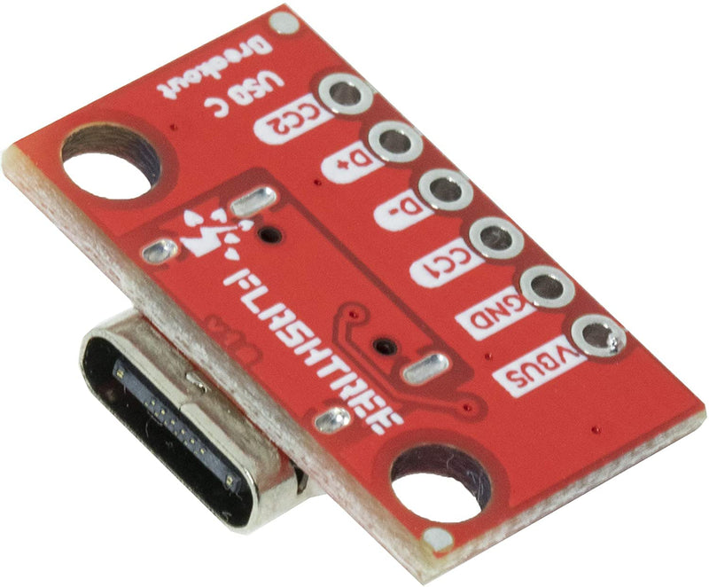 risingsaplings 2pcs USB Type-C Female Breakout Board 6 pins Output 2 CC Pins 5K1 Res (2.54mm 100mils Pitch)