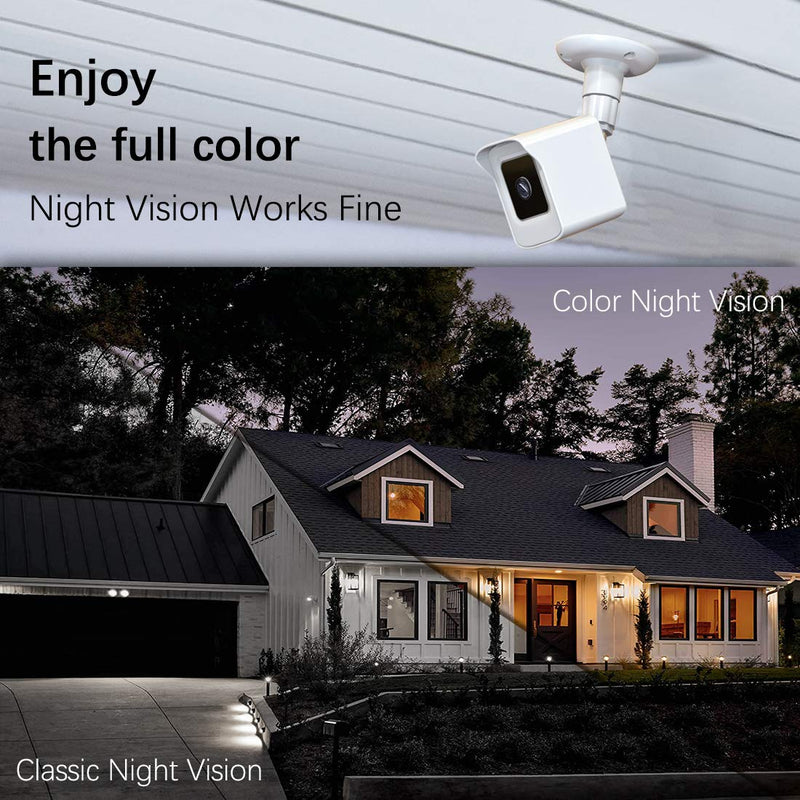 PEF Mount for All-New Wyze Cam V3 ONLY, Weatherproof Protective Cover and 360 Degree Adjustable Wall Mount Solid Housing for Wyze V3 Outdoor Indoor Smart Home Camera System (White, 1 Pack) White