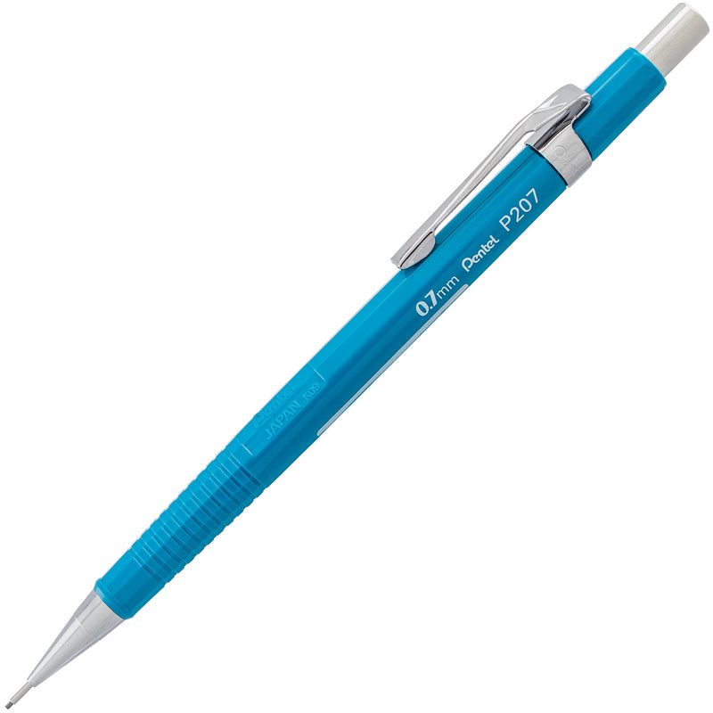 Pentel Sharp Automatic Pencil- 0.7mm Lead Size- Blue Barrel- Box of 12 (P207C) 12 Pack