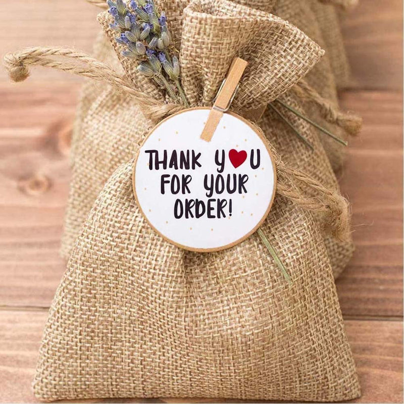 Thank You for Your Order Stickers,500pcs Business Stickers Round Stickers Adhesive Sticker for Business, Online Retailers, Boutiques, Shops to Use on Bags, Boxes and Envelope Clear