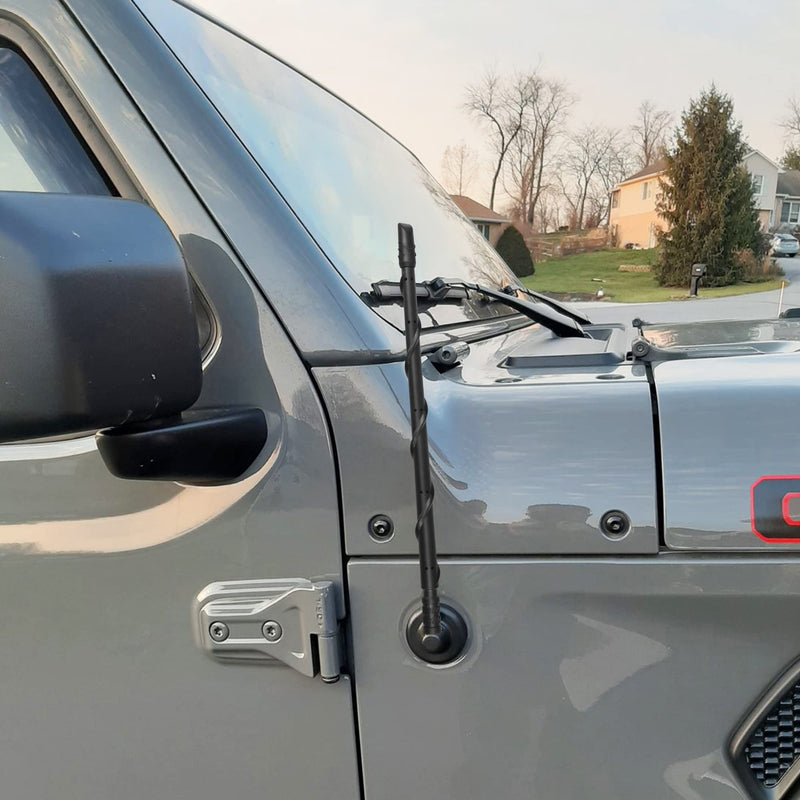 VOFONO Antenna for 2007-2023 Jeep Wrangler JK JL Unlimited Gladiator JT Rubicon Sahara, Jeep Wrangler Accessories, 13 Inch Jeep Wrangler Antenna for AM FM Radio Reception Jeep Wrangler Gladiator 13 Inch (New Release-Bevel Head)