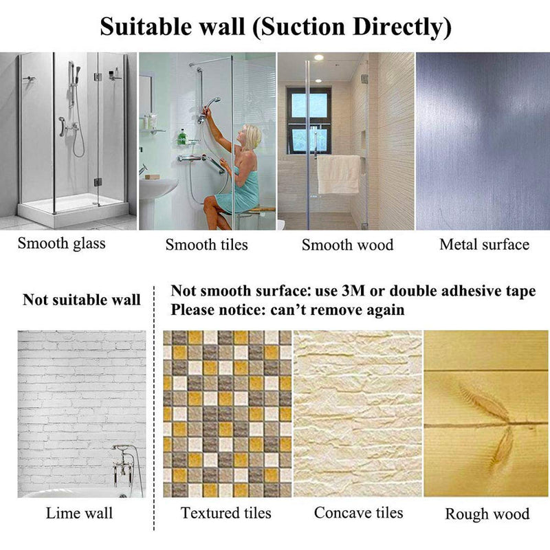 JiePai Suction Cup Towel Bar 16 Inch,Removable Vacuum Suction Towel Holder Suction Towel Rack Brushed Nickel Suction Towel Bar-16 Inch Brushed Nickel
