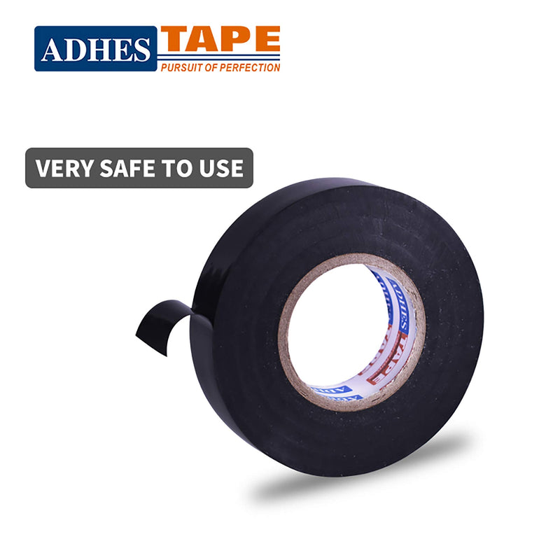 ADHES Electrical Tape Black Electric Tape Strong Adhesive Pass UL Certification 0.75inch by 65.6feet Pack of 5Rolls