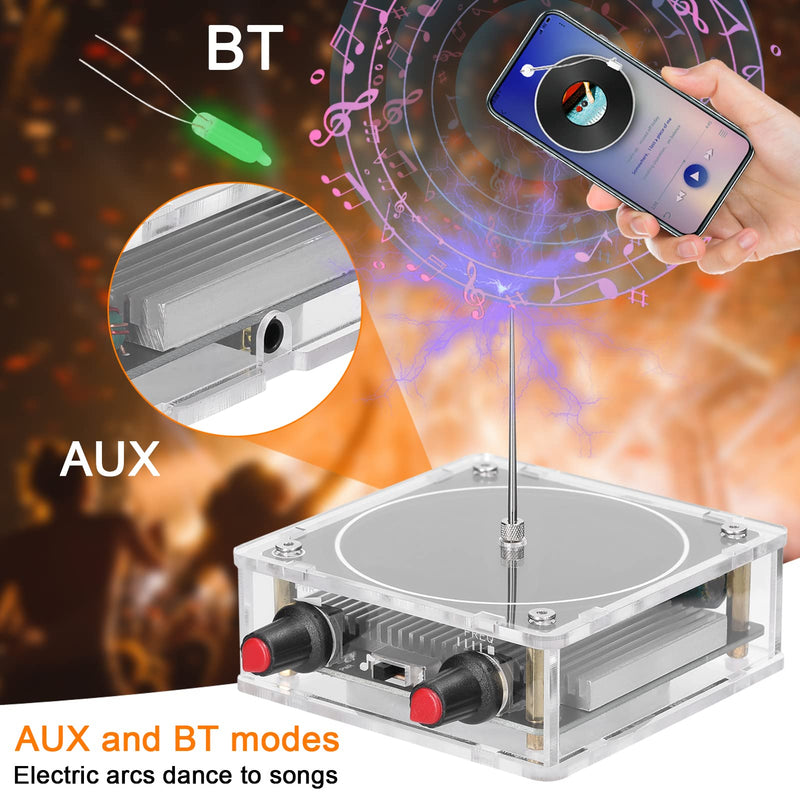 Sunydog Portable Portable Tesla Coil Speaker BT Speaker Artificial Lightning Generator Arc Generator Scientific Experiment Tesla Coil