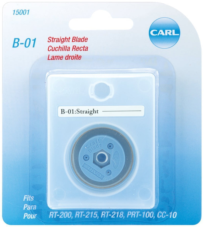 CARL B-01 Professional Rotary Trimmer Replacement Blade - Straight Blue 1