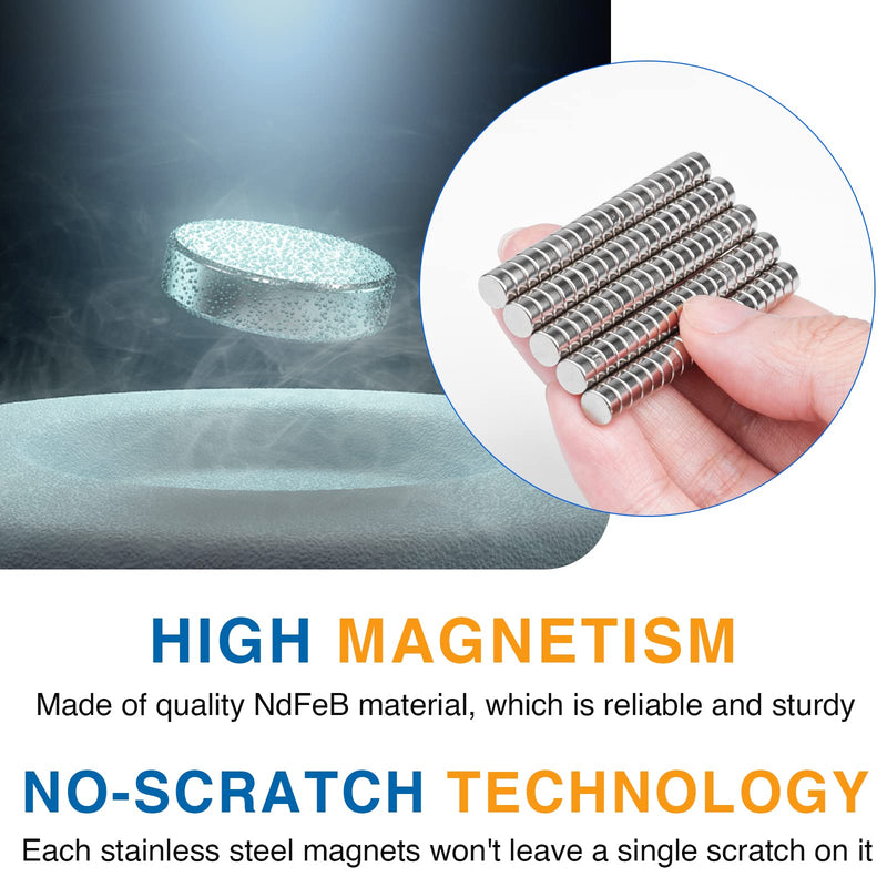 TRYMAG Refrigerator Magnets 80 Pcs, Small Round Disc Fridge Magnets, Multi-Use Tiny Cylinder Office Magnets for Whiteboard, Crafts,Dry Erase Board 6x3-80