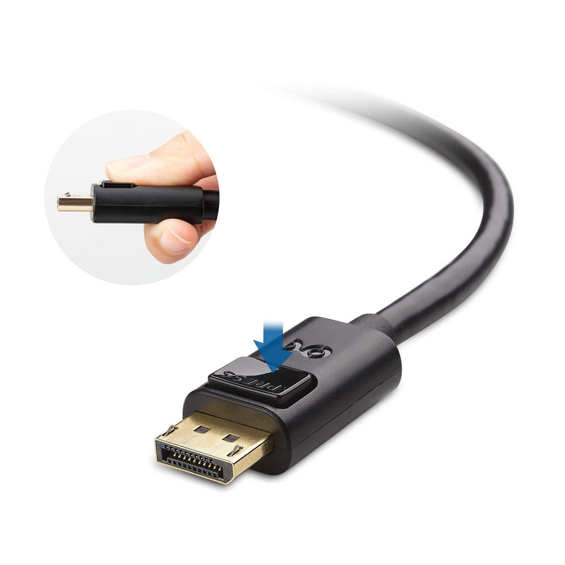 Cable Matters Mini DisplayPort to DisplayPort Cable (DisplayPort to Mini DisplayPort 1.4 Cable) with 8K 60Hz Video Resolution and HDR in Black 3 Feet - Thunderbolt and Thunderbolt 2 Port Compatible