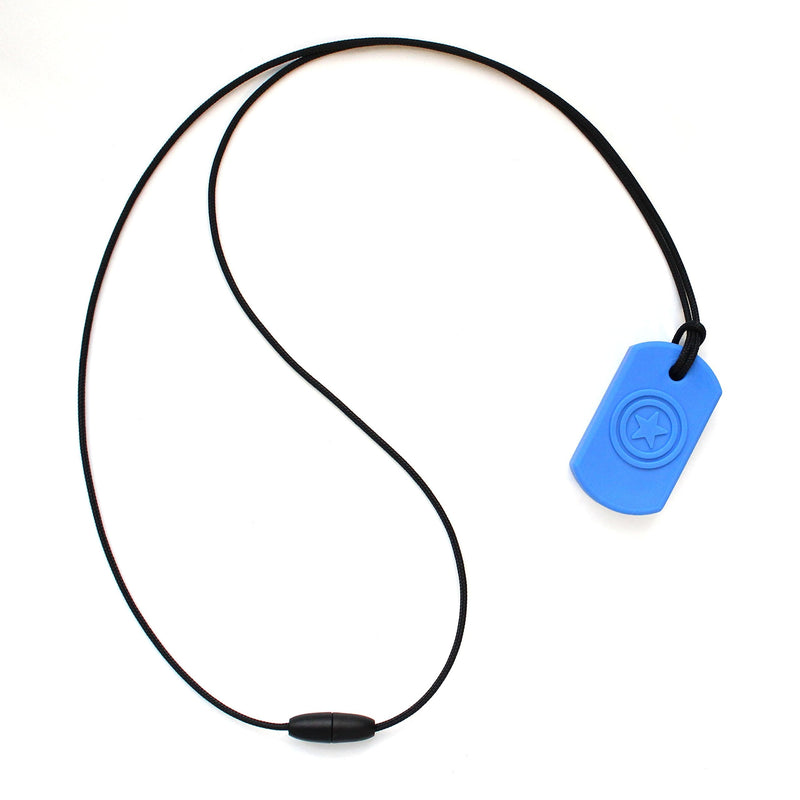 ARK's Super Star Sensory Chew Necklace, Made in The USA (Very Firm, Blue)