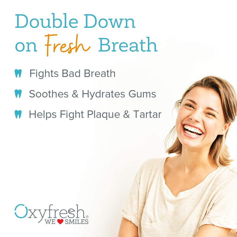 Premium Oxyfresh Lemon Mint Fresh Breath Mouthwash – Oral Rinse for Bad Breath – SLS & Fluoride Free Mouthwash – Alcohol Free, Gentle Non Burning Mouthwash with Xylitol & Essential Oils, 16 oz Top Seller 16 Ounce