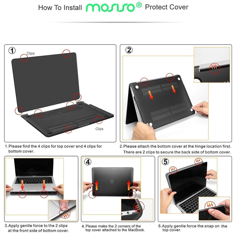 MOSISO Plastic Hard Shell Case & Vertical Sleeve Bag with Pocket Compatible with MacBook Pro 13 inch A2338 M1 A2289 A2251 A2159 A1989 A1706 A1708 2016-2020 Release