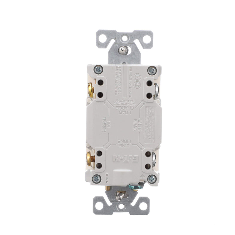 EATON SGF15LA Wiring Duplex Self-Test Gfci Receptacle, 4.2 In L X 1.68 In W X 1.27 In D, Automatic, Light Almond