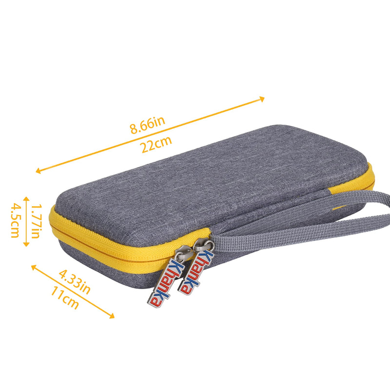 Khanka Hard Travel Case Replacement for Texas Instruments TI-83 Plus/TI-84 Plus/TI-84 Plus CE Color Graphing Calculator, Case Only (Black, Orange) Yellow Zipper