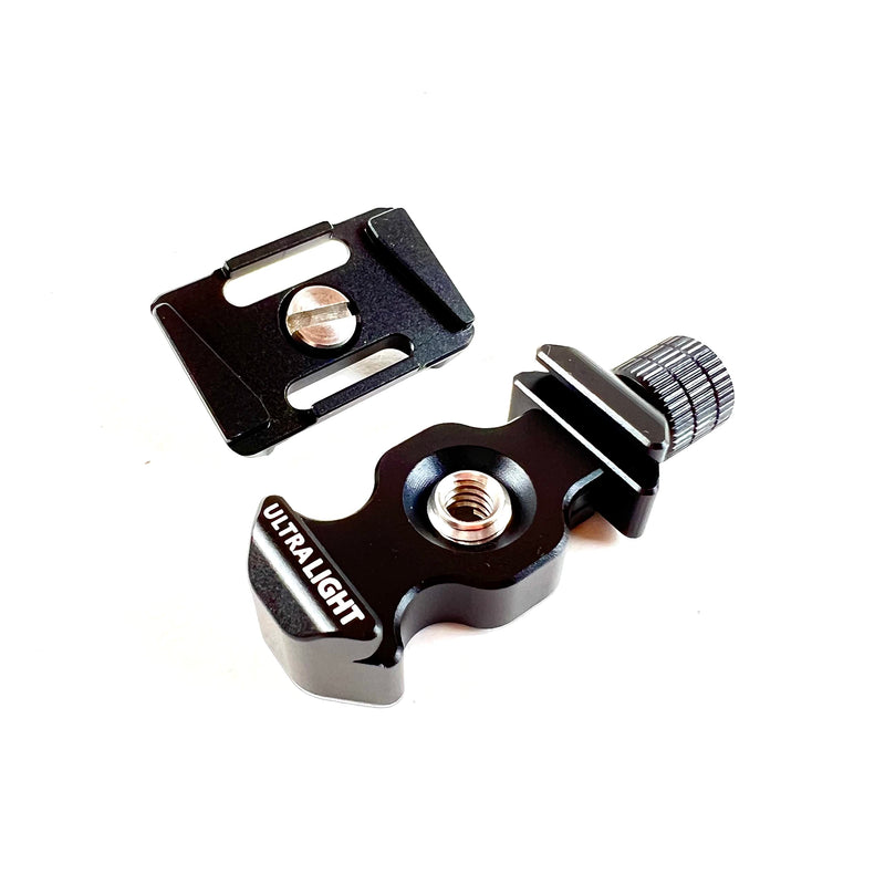 UltraLight 0.81oz/23g Arca Swiss Clamp with 0.37oz/10g Capture Clip Compatible Mini Arca Swiss Plate