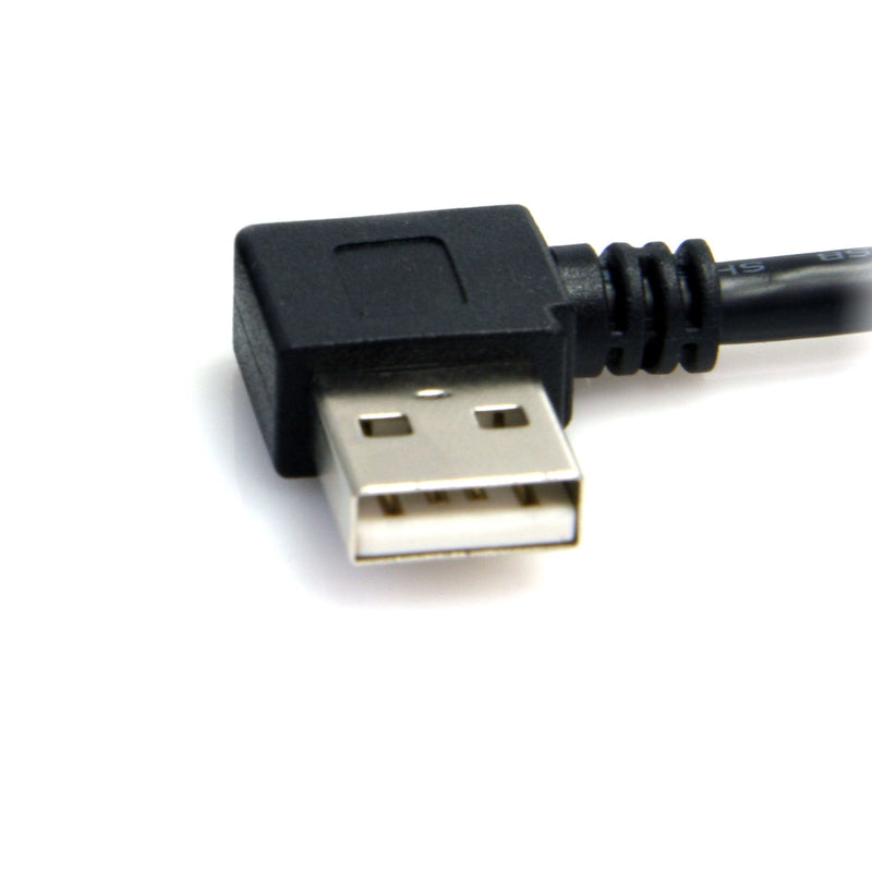 StarTech.com 91cm (3 ft.) / 91cm A Right Angle to B Right Angle USB Cable - 0.91m Right Angle USB 2.0 - 1x USB A 1x USB B - Black (USB2HAB2RA3)