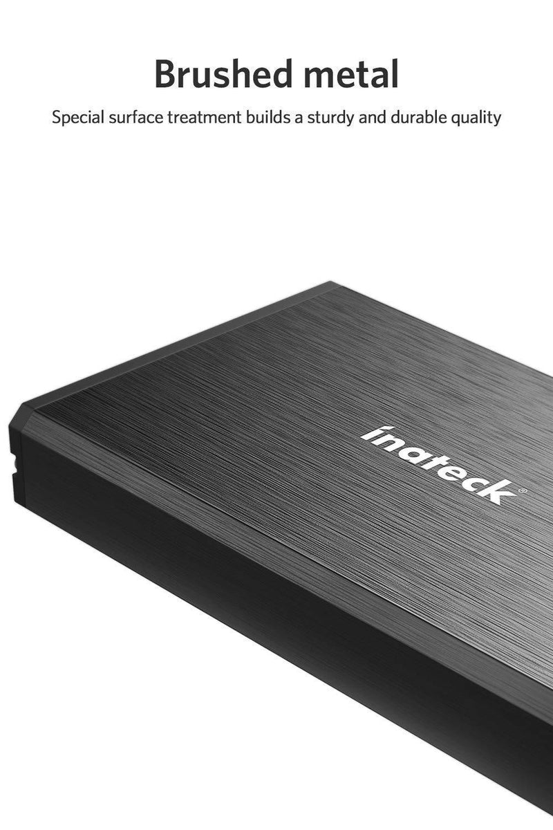 Inateck 3.5 Hard Drive Enclosure, Aluminum USB 3.0 Sata HDD Enclosure, FE3001