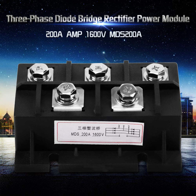 MDS 200 amp 1600V 3 Phase AC to DC High Power Rectifier Silicon Full Wave Diode Bridge Rectifier Module 5 Terminals