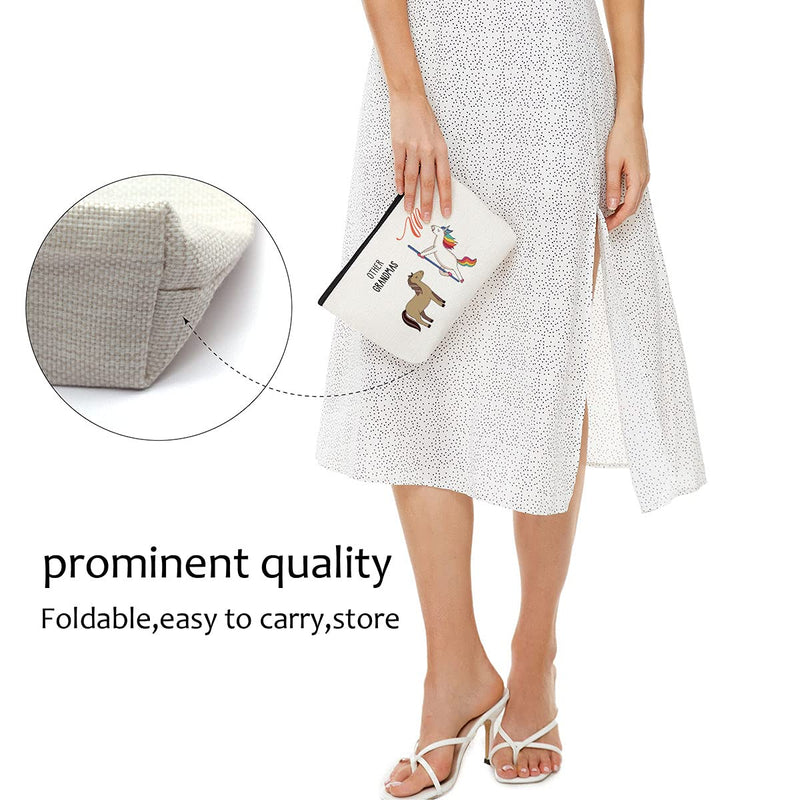 Grandma Gifts,Funny Gifts for Grandma,Grandma Birthday Gift,Makeup Bag, Make Up Pouch,Unicorn,Grandma Cosmetic Bag, Funny Handle Bag,ðŸ† Prize for Grandma