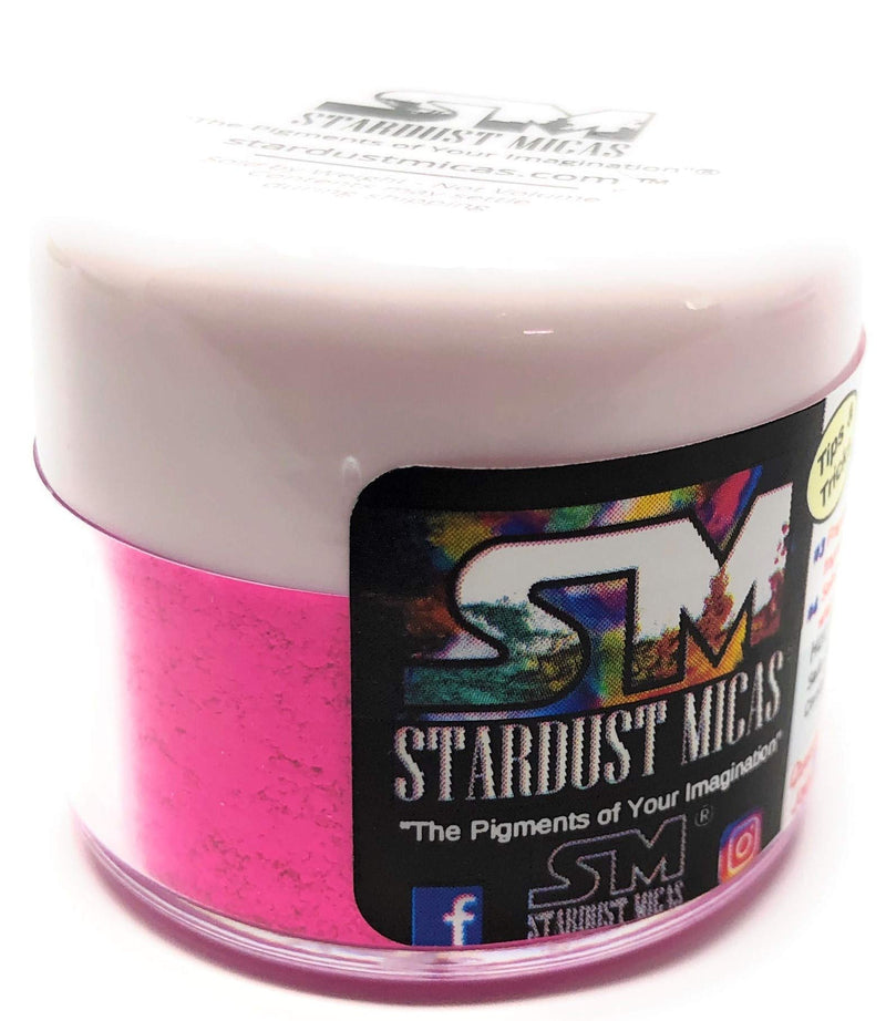 Neon Pink Pigment Powder for Cold Process Soap Making, Hot Pink Pigment Powder for Resin, Fluorescent Neon Pink Pigment Powder, Color Stable, Stardust Micas Hot Pink Pigment (Hot Pink, 10 Gram Jar)