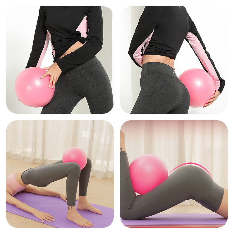 BATDIYOW 2 Exercise Balls Kit with Hand Pump Mini Fitness Yoga Ball 8 inch for Yoga Pilates Body Balance