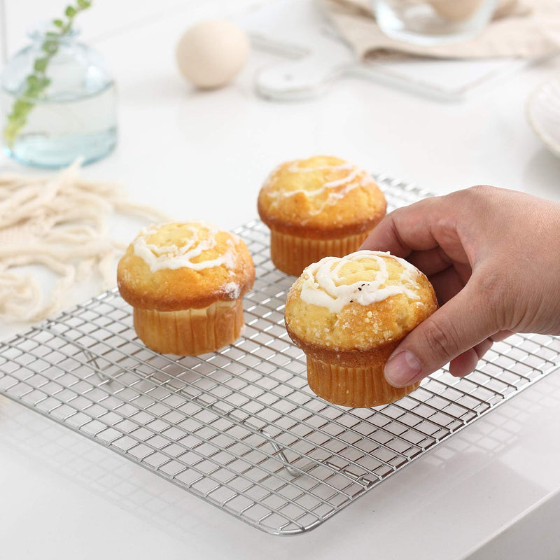 Spring Chef Cooling Rack - Baking Rack - Heavy Duty, 100% Stainless Steel, Oven Safe, 8.5" x 12" Fits Small Quarter Sheet Pan 8.5”x12”