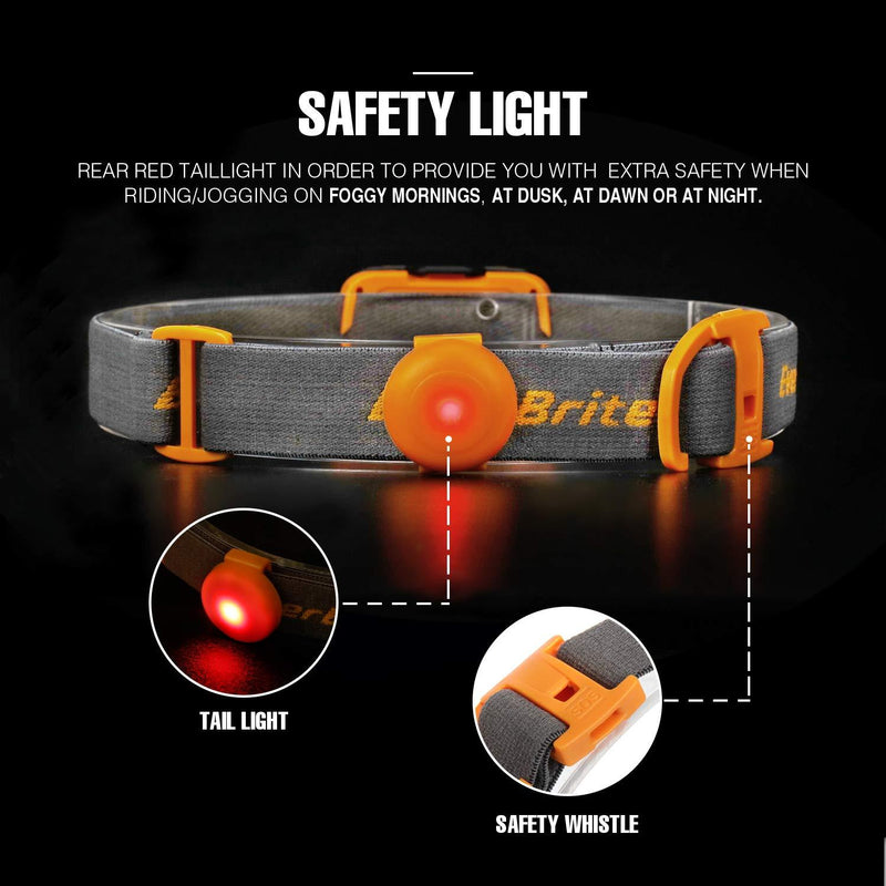 EverBrite Headlamp - 300 Lumens Headlight with Red/Green Light and Tail Light, 7 Lighting Modes, Perfect for Trail Running, Camping, Hiking and More, Adjustable Headband, 3 AAA Batteries Included