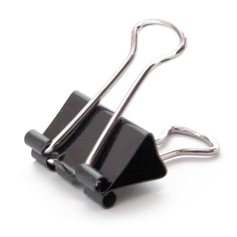 U Brands Binder Clips, Micro 1/2-Inch Width, 1/5-Inch Paper Holding Capacity, Black and Silver Steel, 100-Count - 650U08-24 Micro 100 Count
