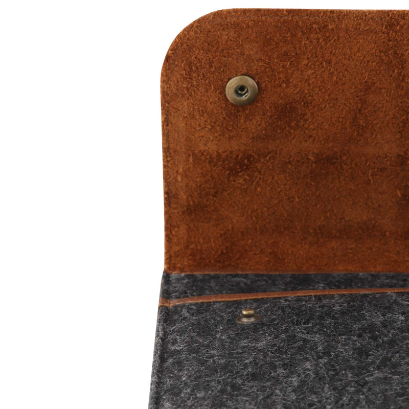 MegaGear Genuine Leather and Fleece MacBook Bag 13.3 & 14 Inch - Brown 13” & 14”