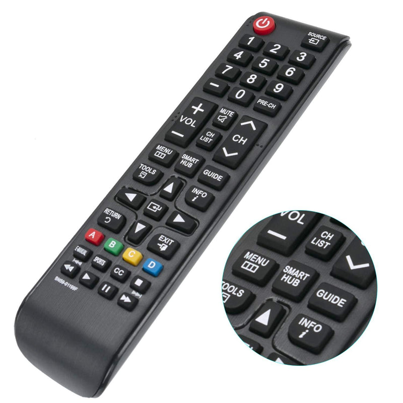 New BN59-01199F Replaced Remote fit for Samsung TV UN32J5205AF UN40J5200 UN40J5200AF UN48J6200AF UN60J6200AF UN65JU640 with Smart Hub