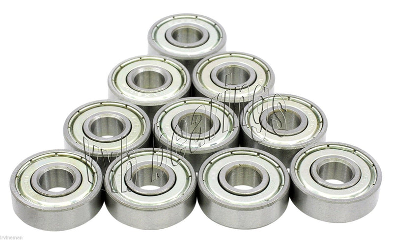 10 Bearing 608ZZ Shielded 8x22x7 Miniature Ball Bearings VXB Brand
