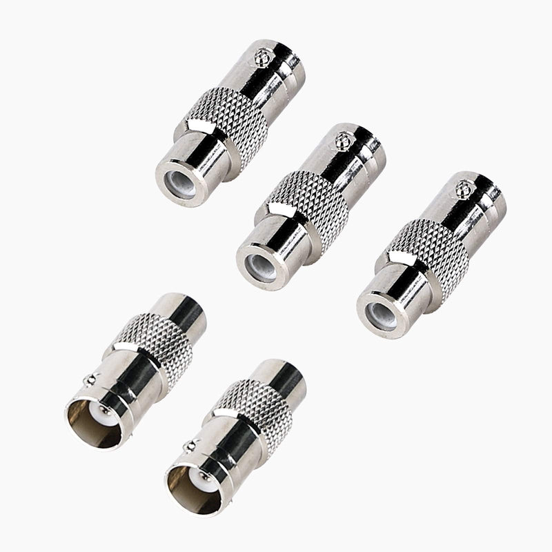 Inovat BNC Female to RCA Female Coupler Adapter Connector for CCTV Security Surveillance Systems (Pack of 5) 5 PCS