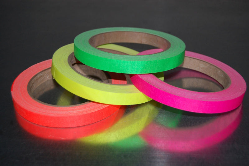 4 Pack Half Inch UV Blacklight Reactive Fluorescent Gaffer Tape 4 x 20 Yards