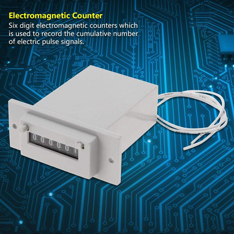 6 Digit Electromagnetic Pulse Counter CSK6-YKW AC110V / AC220V / DC24V(AC 220V) AC 220V