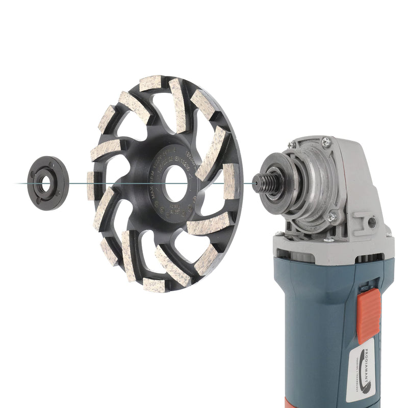 PRODIAMANT diamond cup wheel 125 mm x 22.2 mm Turbo ST91 diamond grinding wheel asphalt screed professional quality 125 / 22.23 mm