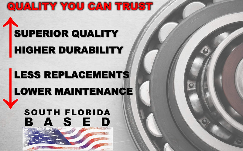 (2 Pack) PGN 3/4" x 1-3/8" Flanged Ball Bearing - Replacement for Lawnmower, Carts & Hand Trucks Wheels, and Wheelbarrows - Chrome Steel - Lubricated