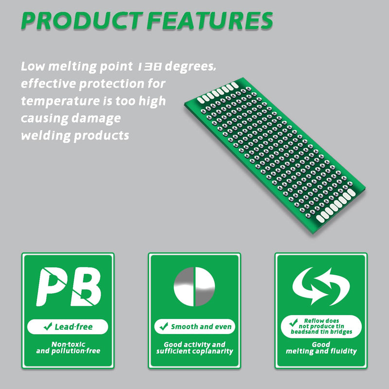 BOJACK Lead Free Solder Flux Tin Paste Sn42 Bi58 Lead Free Solder Paste Low Temperature 138°C Syringe Solder Paste with 2 Dosing Tools and Push Rods for BGA SMT Solder (1.05oz/35g)