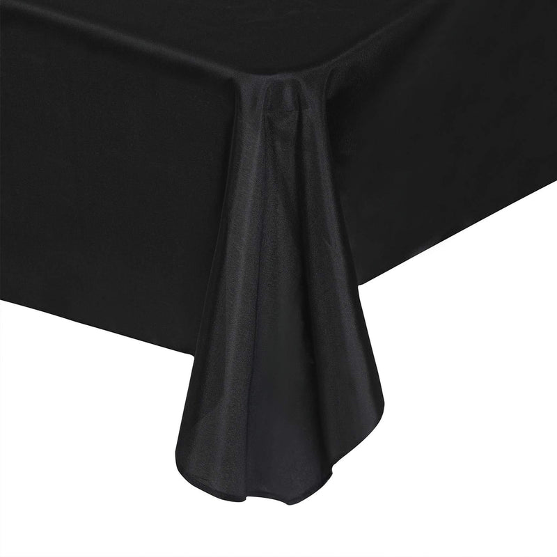 Rectangle Tablecloth 60x102 inch Washable Polyester Fabric Table Cloth for Wedding Party Dining Banquet Decorationï¼ˆ60x102, Blackï¼‰ 60x102''
