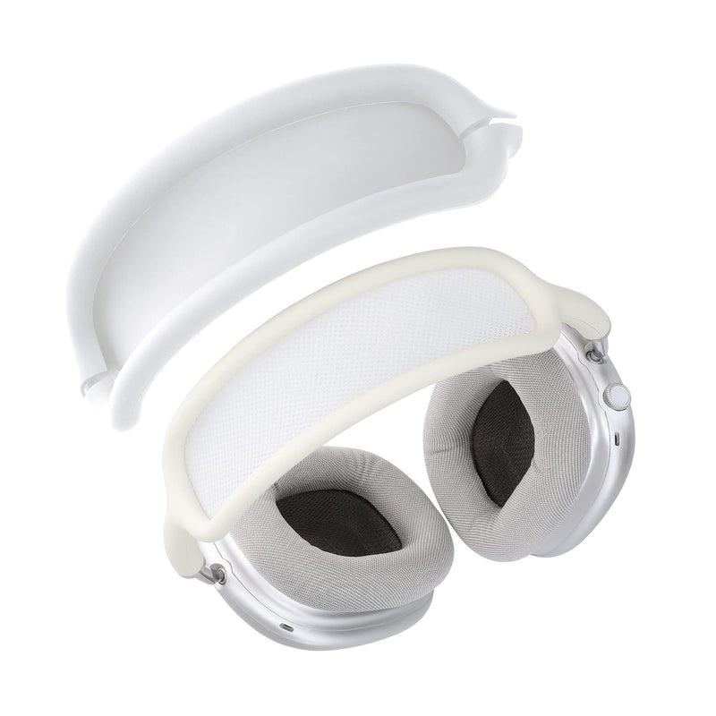 kwmobile Headband Cover Compatible with Apple Airpods Max - Headphones Cover Protector Silicone - White